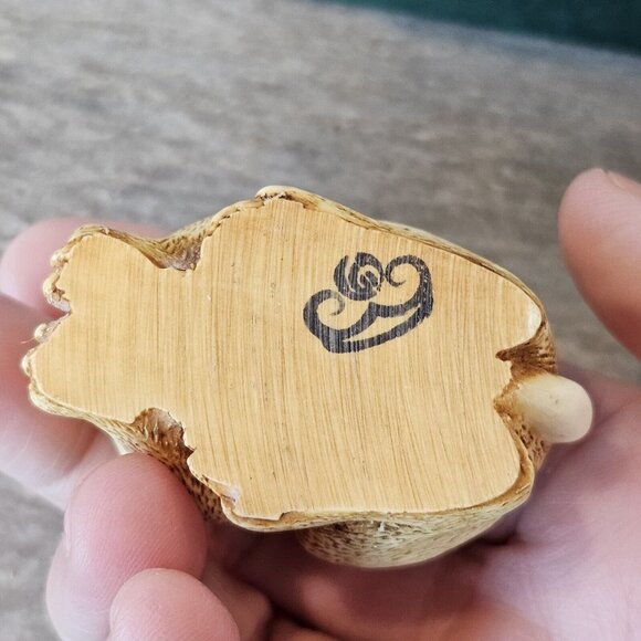 Vintage Harmony Kingdom Rabbit Bunny Trinket Box Figurine All Ears #TJRA England - Picture 10 of 10